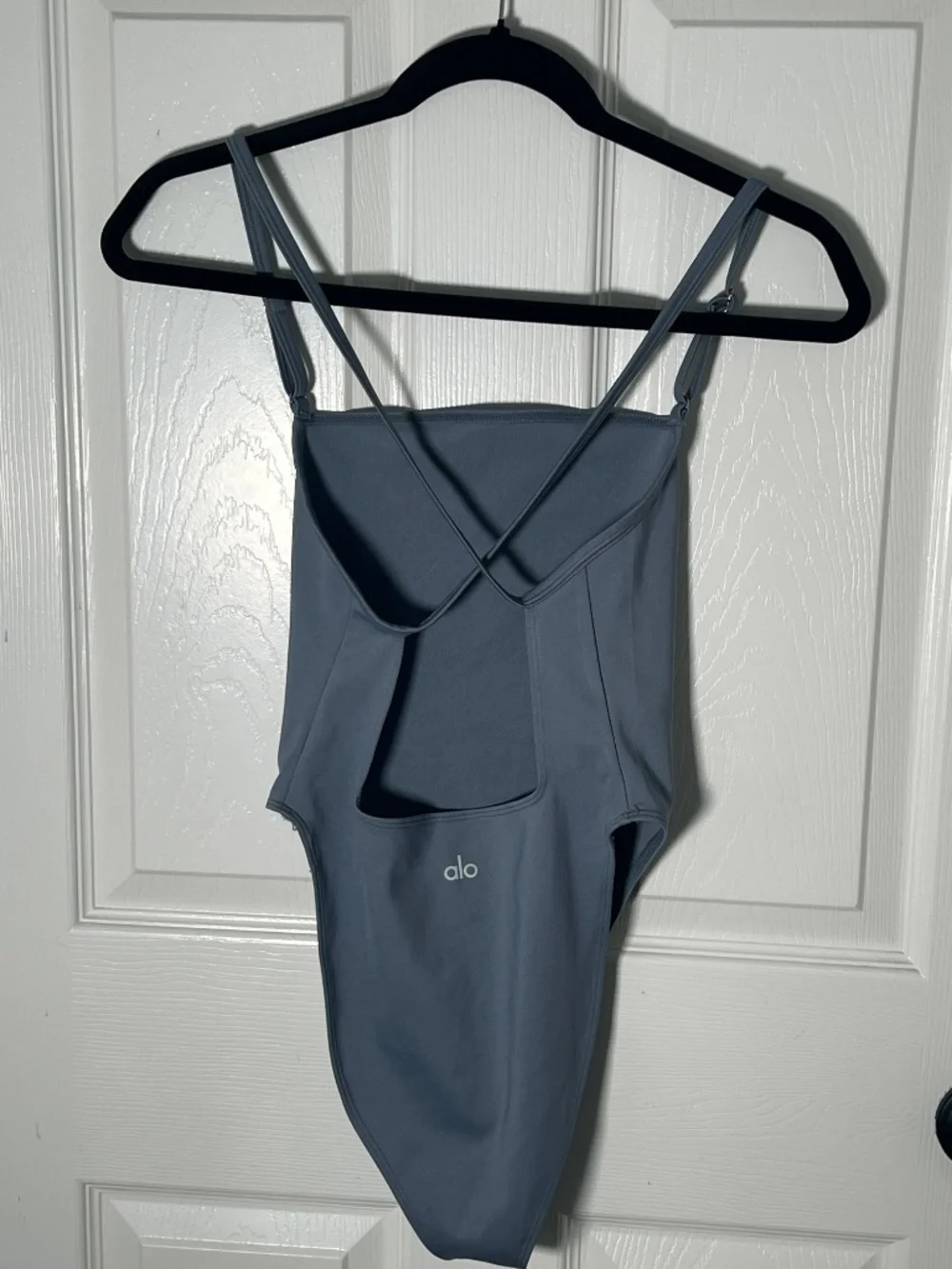 Alo Yoga Thrill Seeker Bodysuit Slate Grey / Blue - Size S